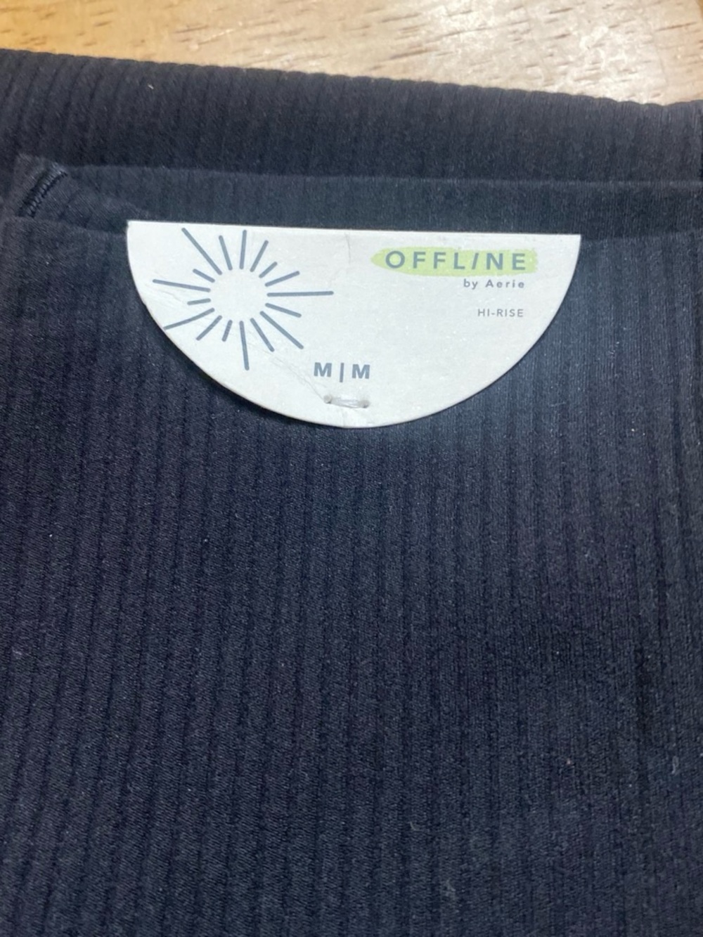 aerie Black Ribbed High-Rise Leggings - OFFLINE Collection